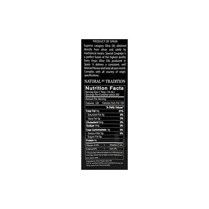 LaRambla Extra Virgin Olive Oil, One US Gallon, Special Coupage,