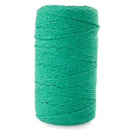 Craft County Decorative Wrapping Twine – Green Cotton (100M Tube)