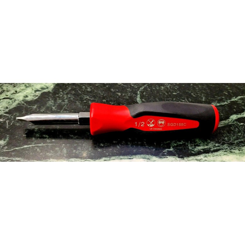 Snap-on Large Marine Aircraft Plug FLAT Slot Screwdriver RED Plastic