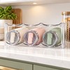 Stackable Water Bottle Organizer Rack, 2 Tier Clear Plastic Holder