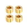 PATIKIL 1/2 Inch NPT Brass Hexagonal Countersunk Plugs 4 Pack