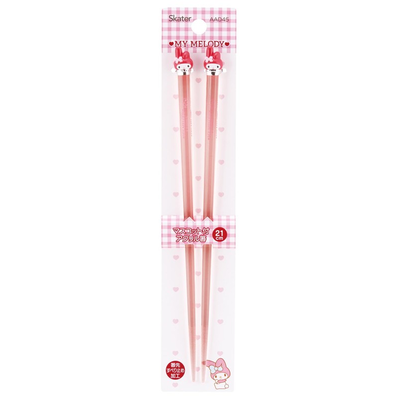 Skater AAD45 Sanrio My Melody Acrylic Chopsticks 8.3 inches (21