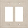 Double Decorator / GFCI Cast Stone Wall Plate - Sand