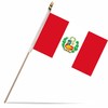 NJ & NJBW 20 Pack Small Mini Peru Flag on