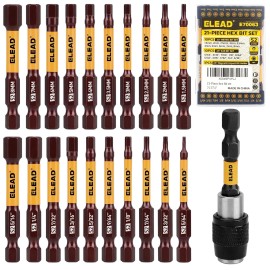 ELEAD Allen-Wrench Hex Drill Bit Set: 21PCS Durable Impact Allen Key Set,...