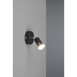 Reality Leuchten Paris R80911032 Wall Spotlight Metal Black Matt Exclusive 1x GU10