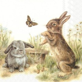 Bunny and Clyde Lunch Napkins Easter Decoration