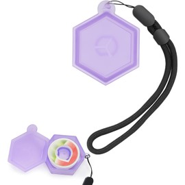 APOMOONS 2 Stück Pod Case Aufbewahrungsbox mit Lanyard, Schutzhülle für Duft-Pod, Aroma Aufbewahrungsbox Geschmack für Duftring 5.5x4.8x1.9cm, Blau und Lila