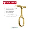 Gedotec Tubes Wardrobe Rail Middle Support Bracket for Clothes Rail