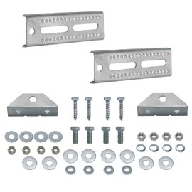 Extreme Max 3006.7002 8" Galvanized Swivel-Top Bunk Bracket with Hardware for 1.5" x 3" Trailer - 2-Pack