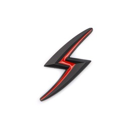 3D Metal New S Lightning Emblem Badge for JDM Styling Car Logo Hood Trunk Lid Nameplate Sticker Decoration (Black)