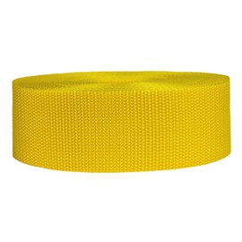 Strapworks Heavyweight Polypropylene Webbing - Heavy Duty Poly Strapping for Outdoor DIY Gear Repair, 2 Inch x 10 Yards - Yellow