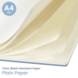 Taja Spiral Blank Notebook, 8.5"x11" Notebooks for Work, Large A4 Journal for Women & Men, Sketch Journal, Journaling Notebook for Writing, Plastic Cover Spiral Journal, Blue