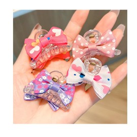 Lemeilleur 16 PCs Small Hair Claws with bows Hair Clips No Slip Clips Hair Accessories for Girls Kids