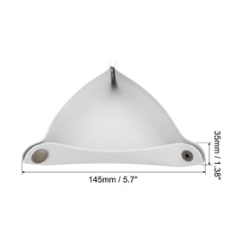 PATIKIL 6" Leather Valet Tray, 2 Pcs Plastic Catchall Holder Foldable Decorative Tray Storage Organizer for Travel Engagement Gifts Watches Jewelry Necklaces Bracelets Storage, White