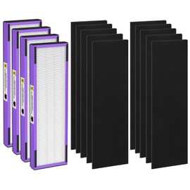 4 Pack FLT4850PT HEPA Filter B Pet Replacement Compatible with G-Guardian Air Purifier AC4825 AC4825E AC4850PT AC4300 AC4800 AC4900 AC4850,4 H13 True HEPA Filters & 10 Activated Carbon Pre-Filters