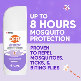 OFF! Clean Feel Insect Repellent Spritz with 20% Picaridin, Bug Spray with Long Lasting Protection from Mosquitoes, Feels Good on Skin, 4 oz