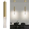 Mikeru 2 Pack Cylinder Ceiling Suspension Pendant Light, 3 Color