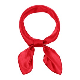 Lnngub Silk Scarf for Women, 60 x 60 cm, Women's Square Scarf, Chiffon Scarves, Headscarf, Vintage Neckerchief, Handkerchief, Imitation Silk Satin Scarf for Women and Girls (Pack of 1), blue
