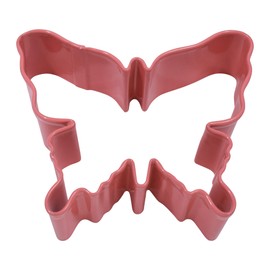 R&M Butterfly 3.25" Cookie Cutter Pink With Brightly Colored, Durable, Baked-on Polyresin Finish