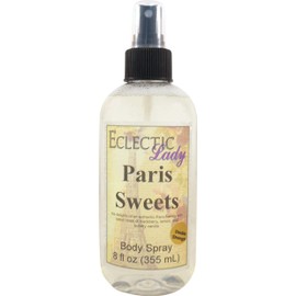 Paris Sweets Body Spray (Double Strength), 8 ounces, Body Mist for Women with Clean, Light & Gentle Fragrance, Long Lasting Perfume with Comforting Scent for Men & Women, Cologne with Soft, Subtle