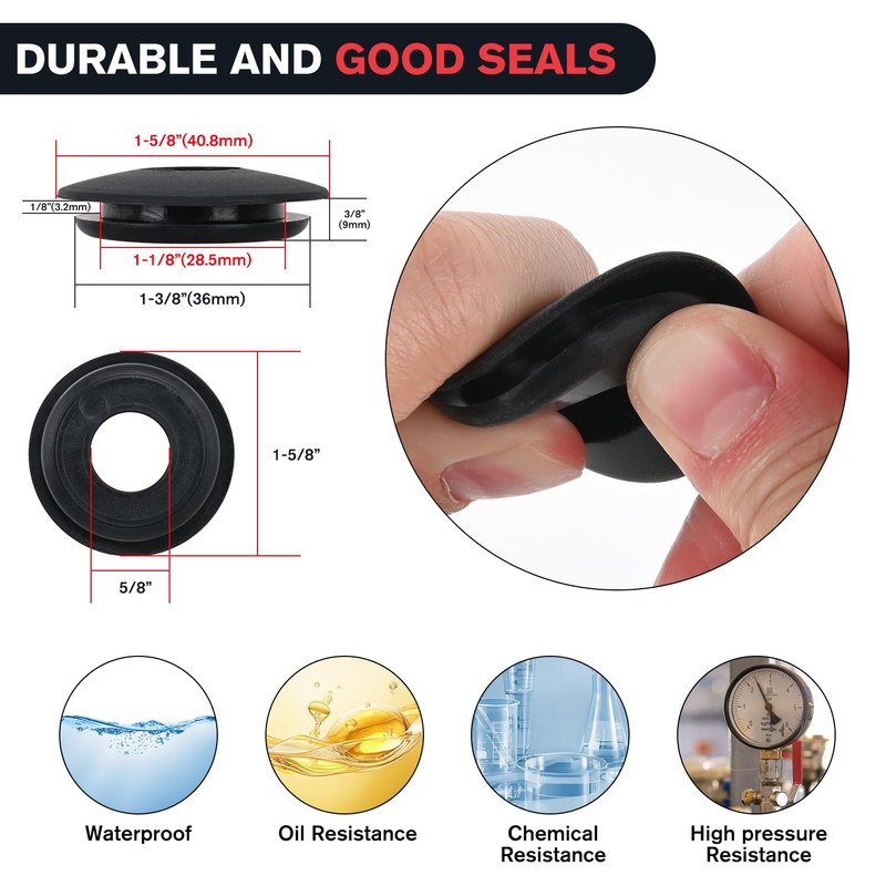 Nilight Glad Hands Grips Set with Seals Heavy Duty Gladhand