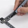 Gurxi Pack of 5 Folding Ruler White 1 Metre Plastic