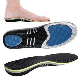 IETWATE Orthopädische Einlegesohlen Herren Damen, Stoßdämpfung Fersensporn Einlagen, Komfortable Polsterung Schuheinlagen Orthopädische, Plantarfasziitis Einlagen für Plattfüße Fußschmerz (45-46)