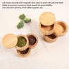 Home 3 Tier Bamboo Wood Container 3 Tier Seasoning Container
