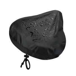ZONADAH Bike Seat Cover 24x27cm Waterproof Bike Seat Cushion Protector Bicycle Seat Rain Cover with Drawstring for Rainproof and Dust Resistant Black