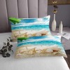 Erosebridal Beach Themed Sheets Blue Ocean Bed Sheets Queen Seashell