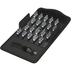 Wera 05057442001 Bit Assortment, Safe Wood 1 Set, Multi-Colour