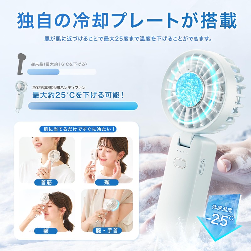 CICIBELLA Handy Fan Cooling Plate [3-Way Specifications, Instant Cooling Sensation,