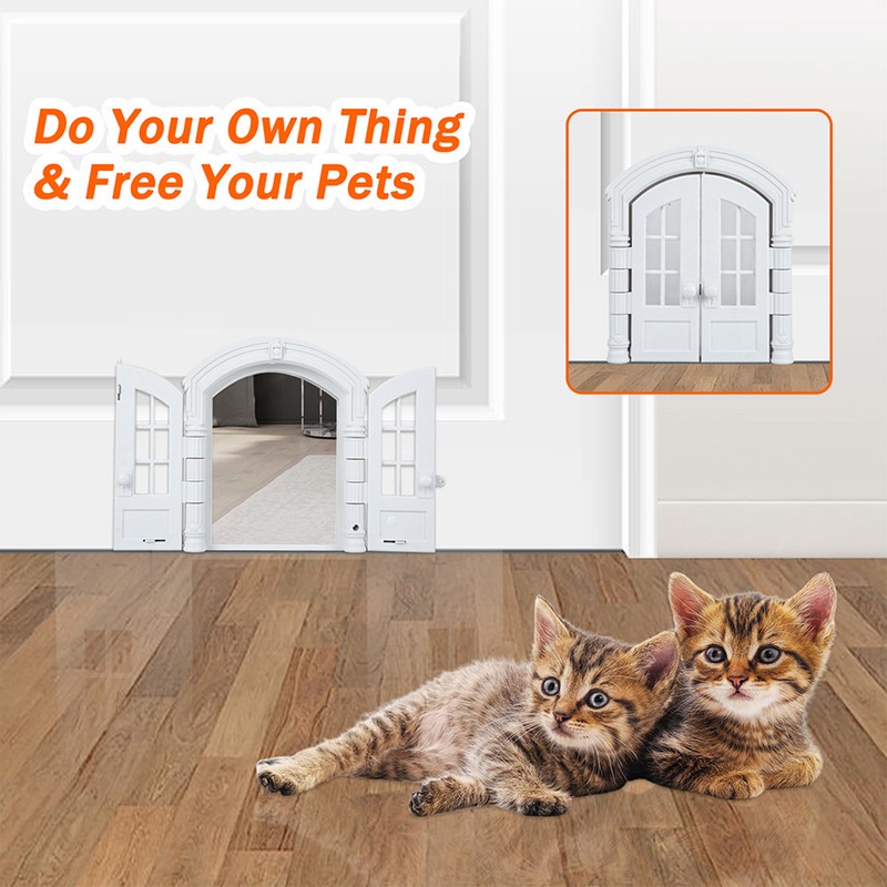 Cat Door Interior Door Secure Long Lasting Use Easy Install