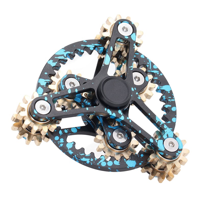 Pure Brass Gears Linkage Hand Gyroscope Toy Break Bad Habits