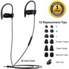 MOXKING Wired Earphone with Microphone Volume Control Ear Hook and