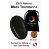 Black Tourmaline Worry Stone – Genuine Polished Palm & Thumb
