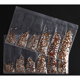 Jollin 3456pcs Flatback Rhinestones Glass Charms Diamantes Gems Stones for Nail Art 6 Size ss4~ss12 Tapaz