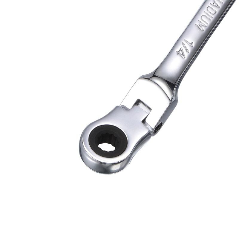 sourcing map 1/4 Inch Flex-Head Ratcheting Combination Wrench SAE 72