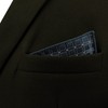 S&W SHLAX&WING Geometric Navy Handkerchief Pocket Squares for Men XL