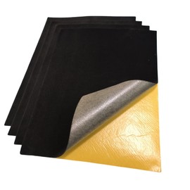 4 Pcs Self Adhesive Velvet Sheet，Self Adhesive Flocked Fabric for Jewelry Drawer, Storage Box Lining (4 pcs, Black)