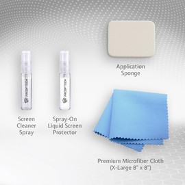 SPRAY ON Liquid Glass Screen Protector for up to 10 Devices - Wipe On Scratch and Crack Resistant Nano Protection for All Phones Tablets Smart Watches Universal