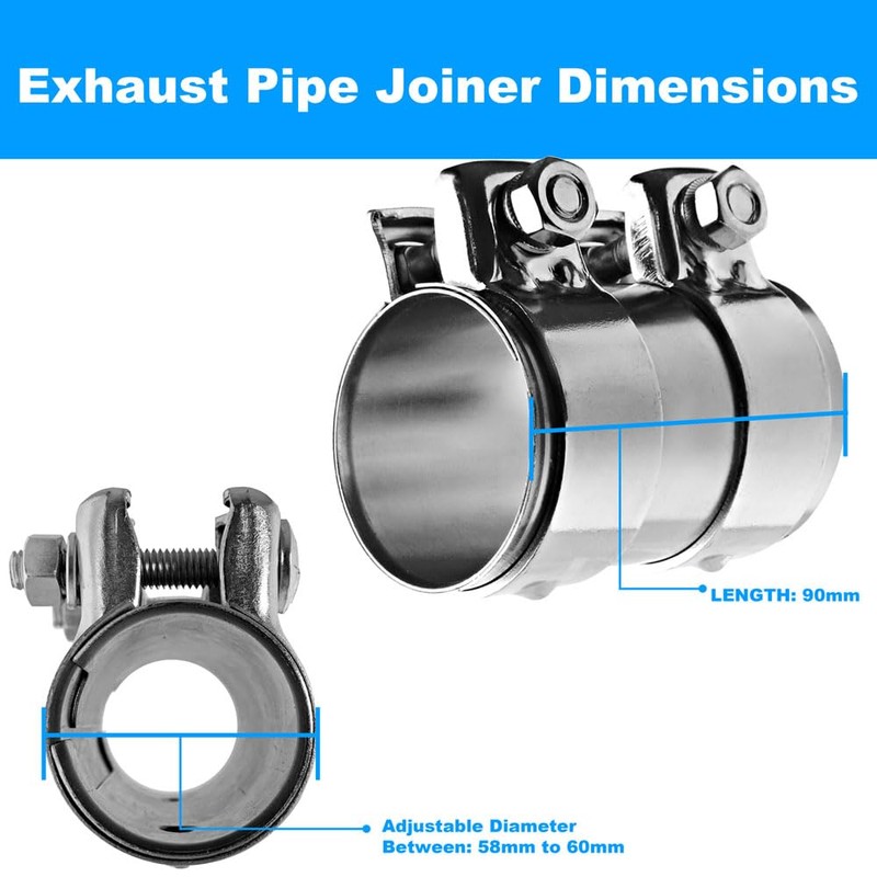 BITS4REASONS E-TECH EC014 New Model Heavy Duty Adjustable Exhaust Pipe