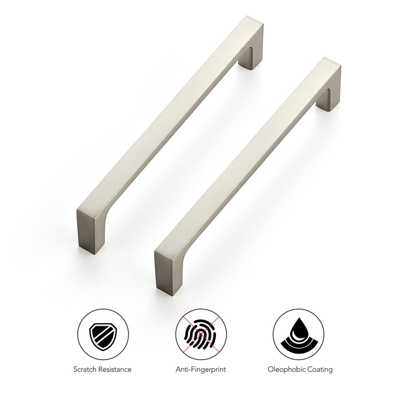 Ravinte 10 Pack Solid 5 Inch Square Cabinet Handles -