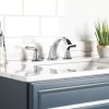 Project Source Chrome 2-handle Widespread WaterSense Bathroom Faucet w/Drain