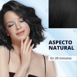 Ivnil Champú de tinte para cabello negro 3 en 1 Champú de color semipermanente para cabello de mujeres y hombres para cobertura de cabello gris, Champ