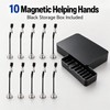 4-Piece Magnetic Soldering Helping Hands with Flexible Arms and Soft-Tip