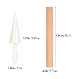PRETYZOOM 1set Egg Cone Mold and Cone Roller Stick for Baking Egg Roll Accessory and Ice Cone Maker for Desserts Pastry Decorating and Homemade Treats