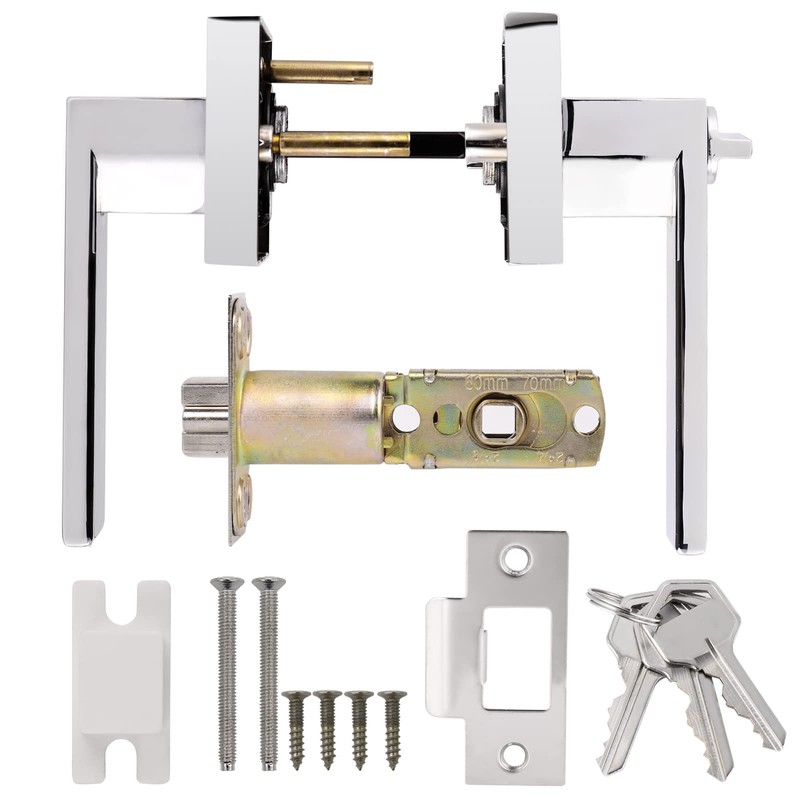 Probrico Heavy Duty Square Keyed Door Lever with Lock and