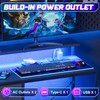 X-cosrack 33.5" Small Gaming Desk with LED Lights & Long